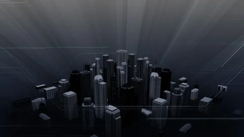 Network city communication technology business CG background Bt2 Видео 280752082