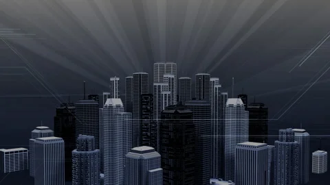 Network city communication technology business CG background Ct2 Stock-Footage 280761076
