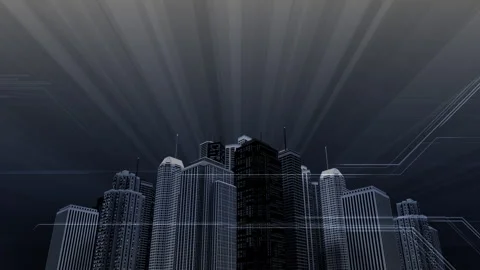 Network city communication technology business CG background Dt2 Stock Footage 280774178