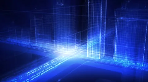Network in the city Stock Footage 34097859