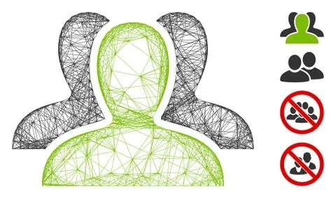 Network Client Group Vector Mesh Illustrazione stock