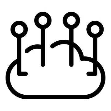 Network cloud computing connecting digital devices icon 스톡 일러스트