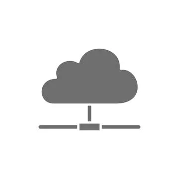 Network cloud grey icon. Isolated on white background 스톡 일러스트