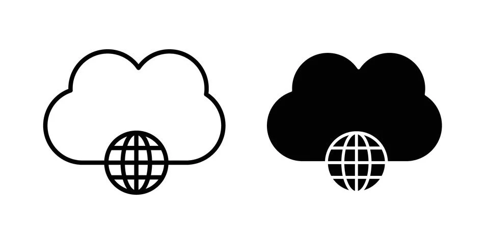 Network cloud icon vector editable eps10 Stock Illustration