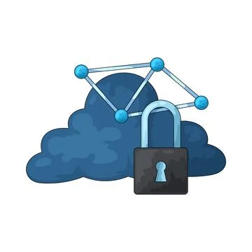 Network cloud lock illustration Stock Illustration