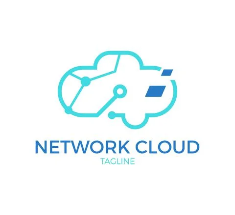 Network cloud vector logo template design Stock Illustration