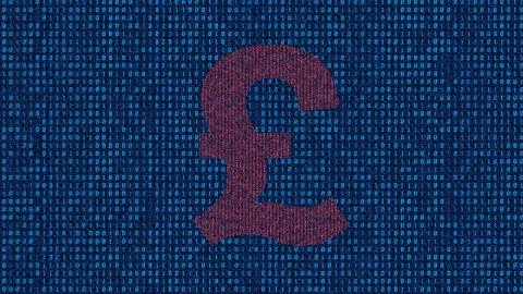 Network code data technology and pound symbol Stock Illustration