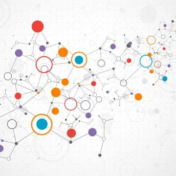 Network color technology communication background Stock Illustration