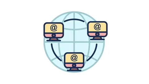 Network, Communication concept animated ... | Stock Video | Pond5