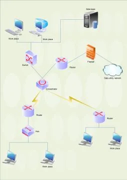 Network communication Stockillustratie