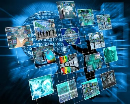 Network communication Illustrazione stock