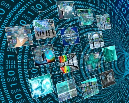 Network communication Illustrazione stock