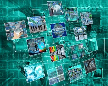 Network communication Stock Illustration