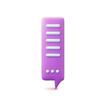 Network communication message 3d design. Abstract speech balloon, talk emblem Illustrazione stock