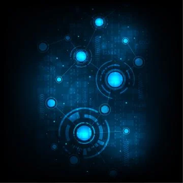 Network communication in various systems. Stock Illustration