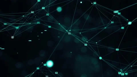 Network communications matrix loop Stock Footage 238390867