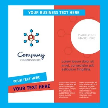 Network Company Brochure Template. Vector Busienss Template Stock Illustration