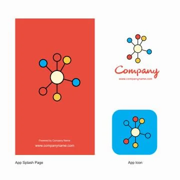 Network  Company Logo App Icon and Splash Page Design. Creative Business App  Stock Illustration