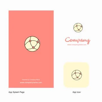 Network Company Logo App Icon and Splash Page Design. Creative Business App D Stock Illustration
