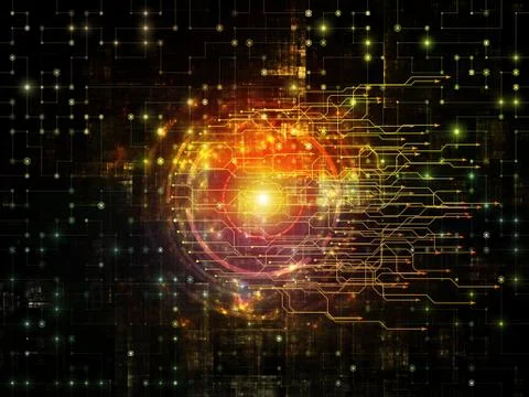 Network Composition Illustrazione stock