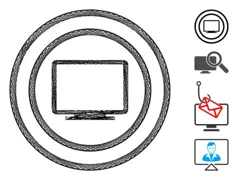 Network Computer Environment Vector Mesh 스톡 일러스트