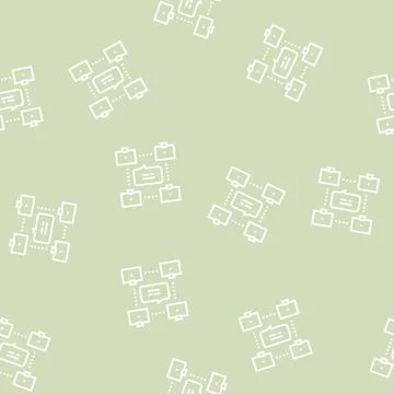 Network computer users communication line seamless pattern Illustrazione stock