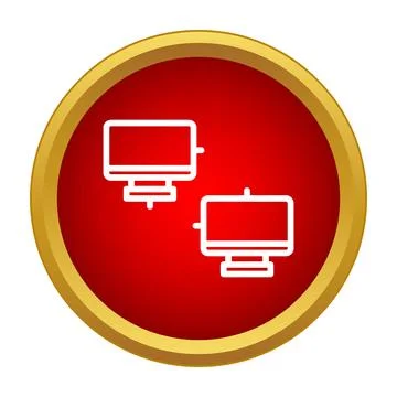 Network computers connection sharing data global technology icon 库存插图