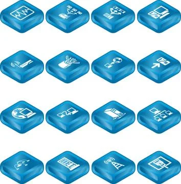 Network computing icons series set. Stock Illustration