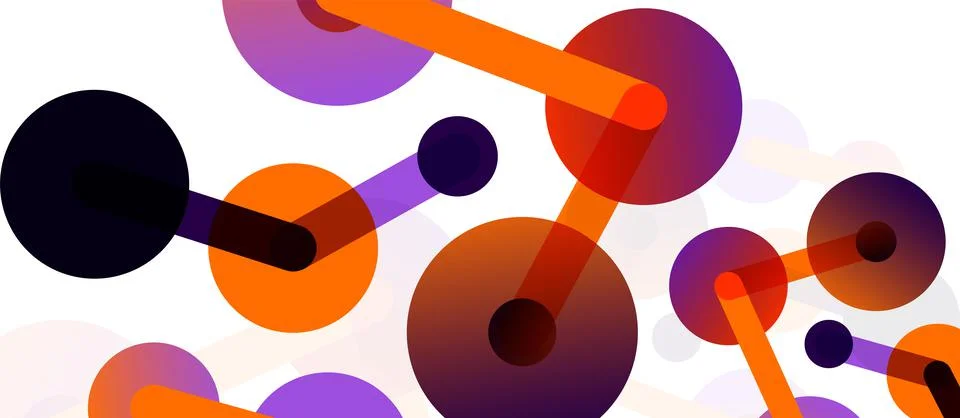 Network concept abstract background. Dots connection. Big data idea. Business Illustrazione stock