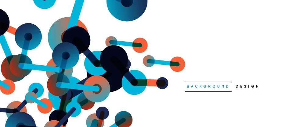 Network concept abstract background. Dots connection. Big data idea. Business Stock Illustration
