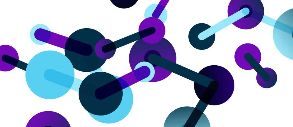 Network concept abstract background. Dots connection. Big data idea. Business Illustrazione stock