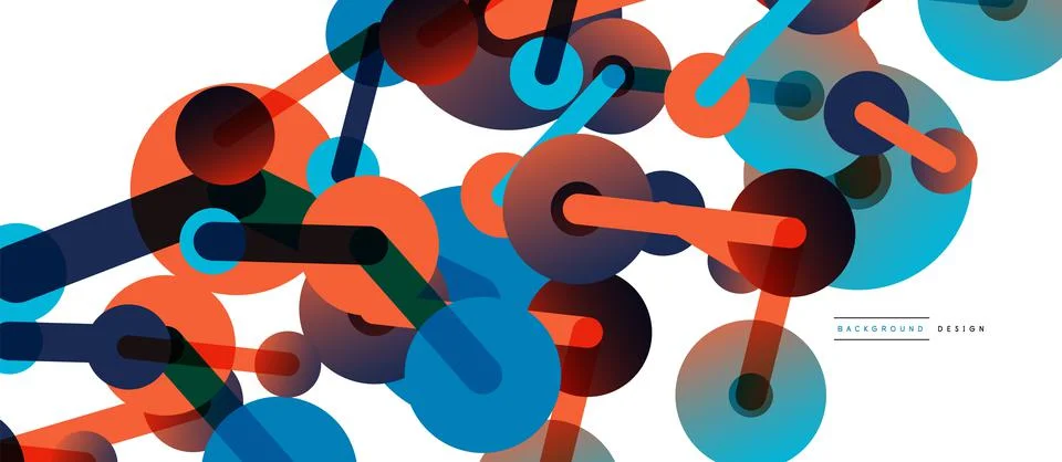 Network concept abstract background. Dots connection. Big data idea. Business Illustrazione stock