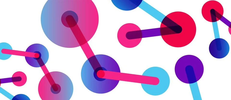 Network concept abstract background. Dots connection. Big data idea. Business Stock Illustration