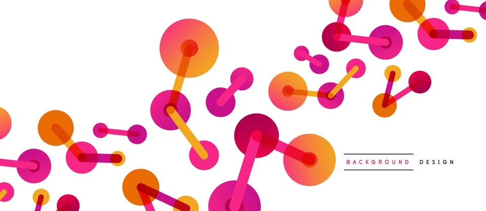 Network concept abstract background. Dots connection. Big data idea. Business Illustrazione stock