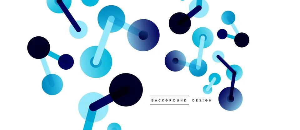 Network concept abstract background. Dots connection. Big data idea. Business Illustrazione stock