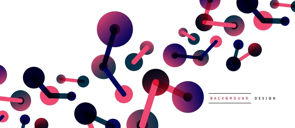 Network concept abstract background. Dots connection. Big data idea. Business Illustrazione stock