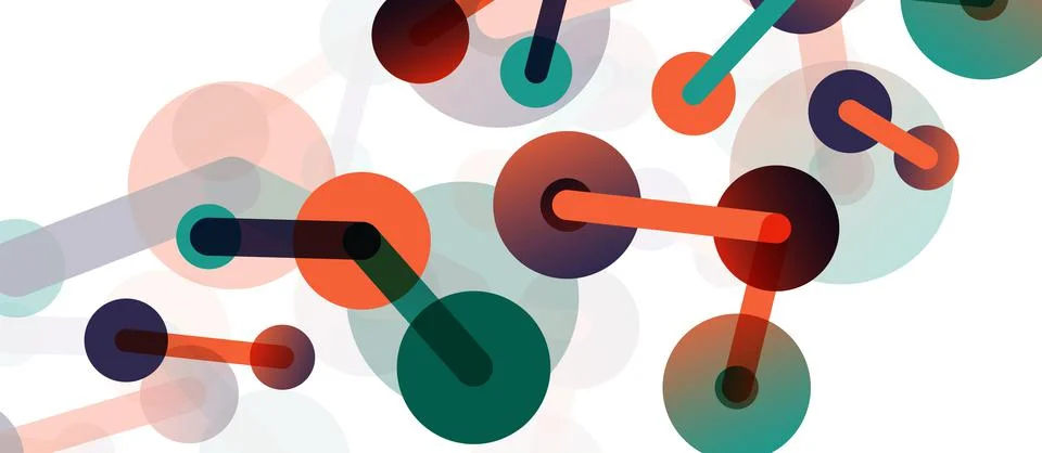 Network concept abstract background. Dots connection. Big data idea. Business Stock Illustration
