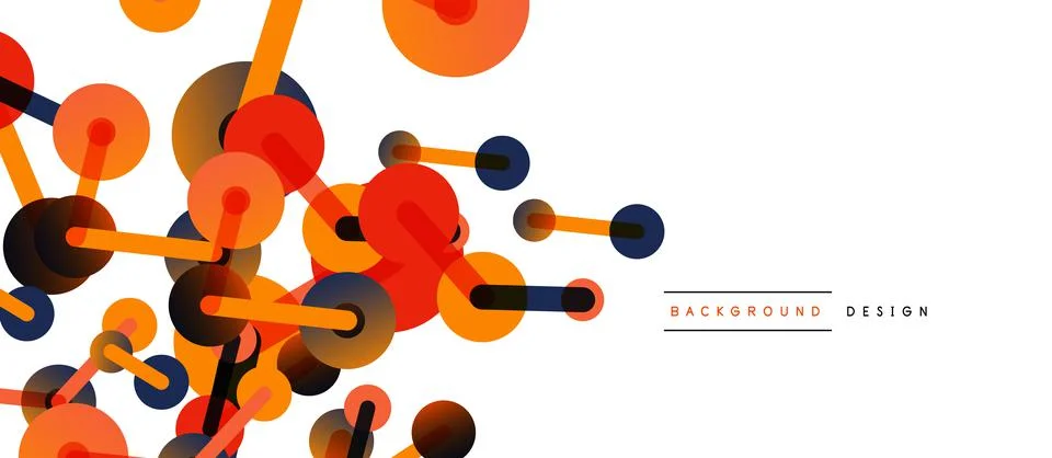 Network concept abstract background. Dots connection. Big data idea. Business Illustrazione stock