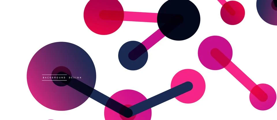 Network concept abstract background. Dots connection. Big data idea. Business Illustrazione stock