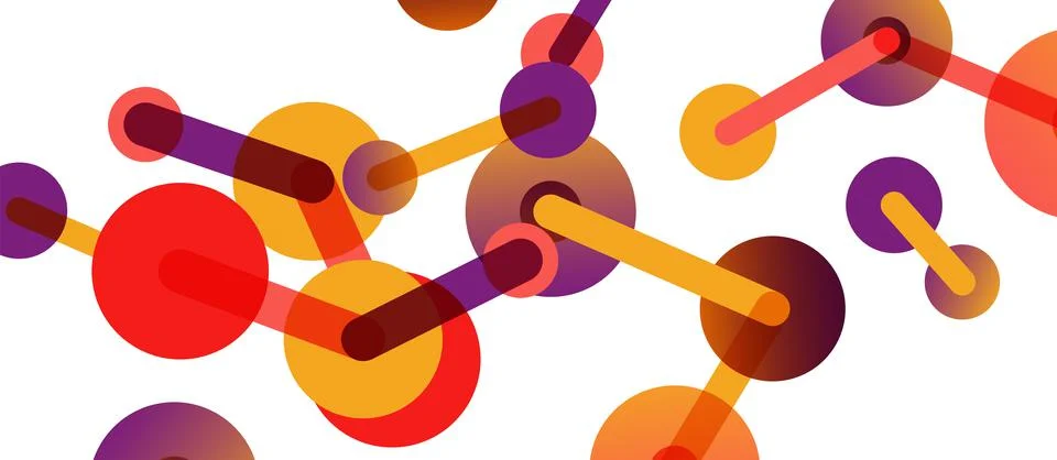 Network concept abstract background. Dots connection. Big data idea. Business Illustrazione stock