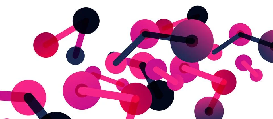 Network concept abstract background. Dots connection. Big data idea. Business Stock Illustration