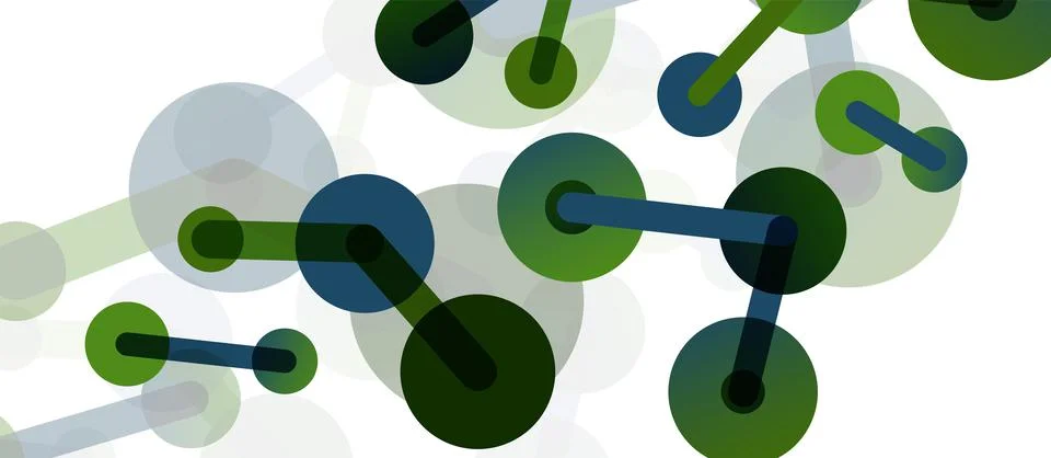 Network concept abstract background. Dots connection. Big data idea. Business Illustrazione stock