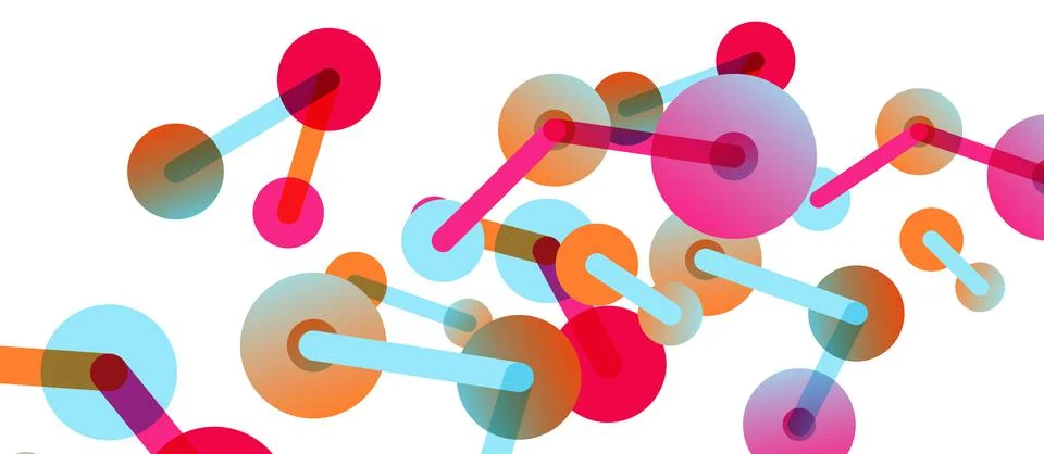 Network concept abstract background. Dots connection. Big data idea. Business Illustrazione stock