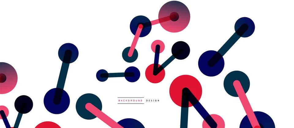 Network concept abstract background. Dots connection. Big data idea. Business Stock Illustration