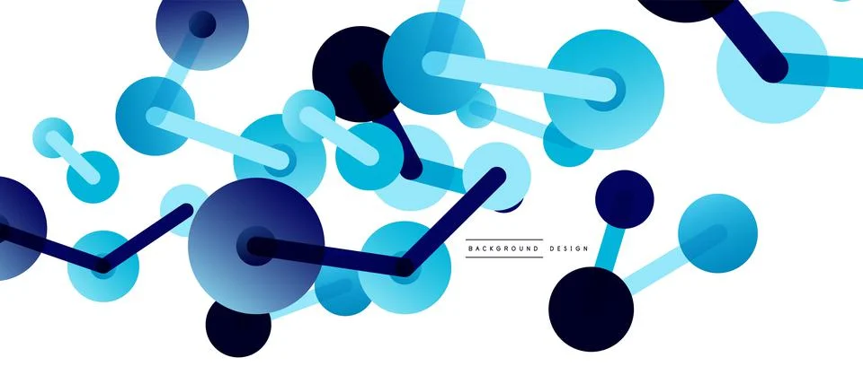 Network concept abstract background. Dots connection. Big data idea. Business Illustrazione stock