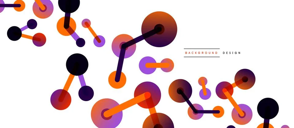 Network concept abstract background. Dots connection. Big data idea. Business Illustrazione stock