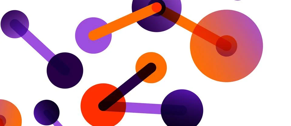 Network concept abstract background. Dots connection. Big data idea. Business Illustrazione stock