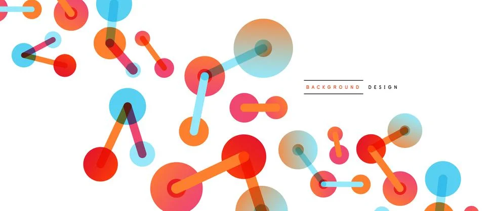 Network concept abstract background. Dots connection. Big data idea. Business Illustrazione stock