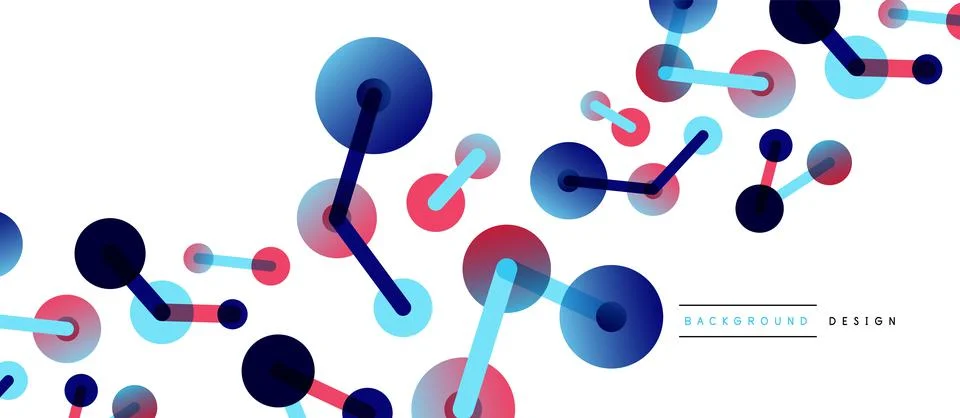 Network concept abstract background. Dots connection. Big data idea. Business Illustrazione stock