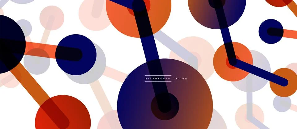 Network concept abstract background. Dots connection. Big data idea. Business Illustrazione stock